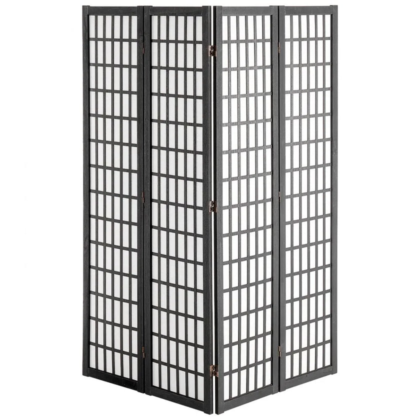 VEVOR Room Divider Japanese Wall Divider 4 Panel Screen for Room Separation