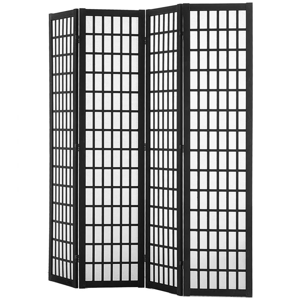 VEVOR Room Divider Japanese Wall Divider 4 Panel Screen for Room Separation