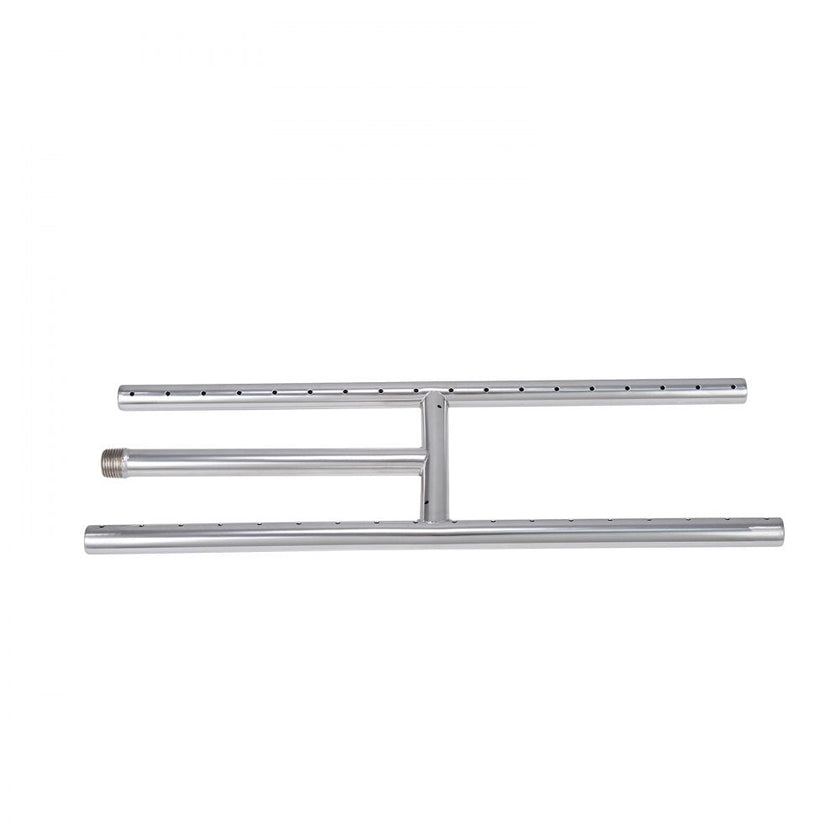 VEVOR 6 x 18 inch Drop-in Fire Pit Pan, Rectangular Stainless Steel Fire Pit Burner, Natural & Propane Gas Fire Pan H-Burner 90,000 BTU for Indoor or Outdoor Use