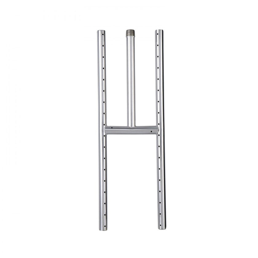 VEVOR 6 x 18 inch Drop-in Fire Pit Pan, Rectangular Stainless Steel Fire Pit Burner, Natural & Propane Gas Fire Pan H-Burner 90,000 BTU for Indoor or Outdoor Use