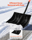 VEVOR Snow Shovel for Driveway, 17 in Wide Plastic Snow Shovel with D-shaped Handles & Aluminum Blade, Large Capacity Snowplow Shovels, Lightweight Snows Removal Tool for Garden Car Camping