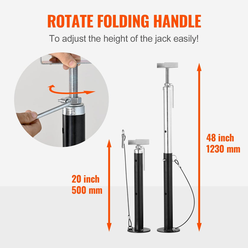 VEVOR RV Slide Out Support Jacks, 5000 lbs Capacity Each Slide Out Stabilizer, Adjusts from 20