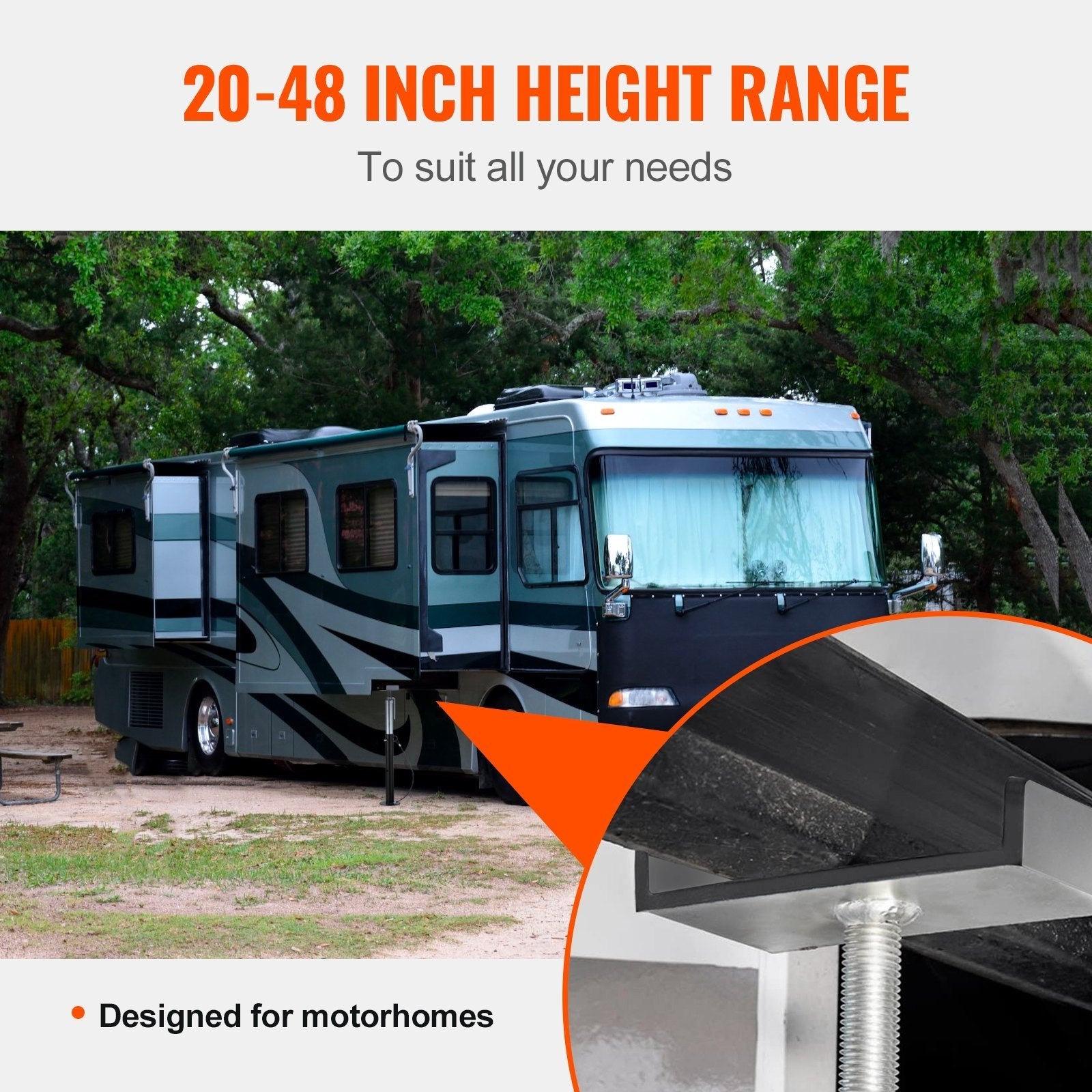 VEVOR RV Slide Out Support Jacks, 5000 lbs Capacity Each Slide Out Stabilizer, Adjusts from 20
