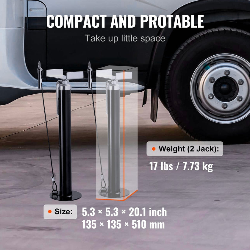 VEVOR RV Slide Out Support Jacks, 5000 lbs Capacity Each Slide Out Stabilizer, Adjusts from 20