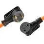 VEVOR 30 Amp 100 ft RV Extension Cord with 15A Adapter, NEMA TT-30P to TT-30R, Heavy-Duty 10/3 Gauge Power Cord