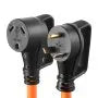 VEVOR 30 Amp 100 ft RV Extension Cord with 15A Adapter, NEMA TT-30P to TT-30R, Heavy-Duty 10/3 Gauge Power Cord