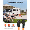 VEVOR 50 Amp 75 ft RV Extension Cord with 15A Adapter, NEMA 14-50P to 14-50R, 7500W Heavy-Duty Power Cord