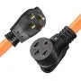VEVOR 50 Amp 75 ft RV Extension Cord with 15A Adapter, NEMA 14-50P to 14-50R, 7500W Heavy-Duty Power Cord