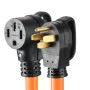 VEVOR 50 Amp 75 ft RV Extension Cord with 15A Adapter, NEMA 14-50P to 14-50R, 7500W Heavy-Duty Power Cord