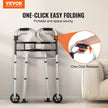 VEVOR Folding Walker Stand-Assist Folding Walkers with Adjustable Height & Width