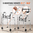 VEVOR Folding Walker Stand-Assist Folding Walkers with Adjustable Height & Width