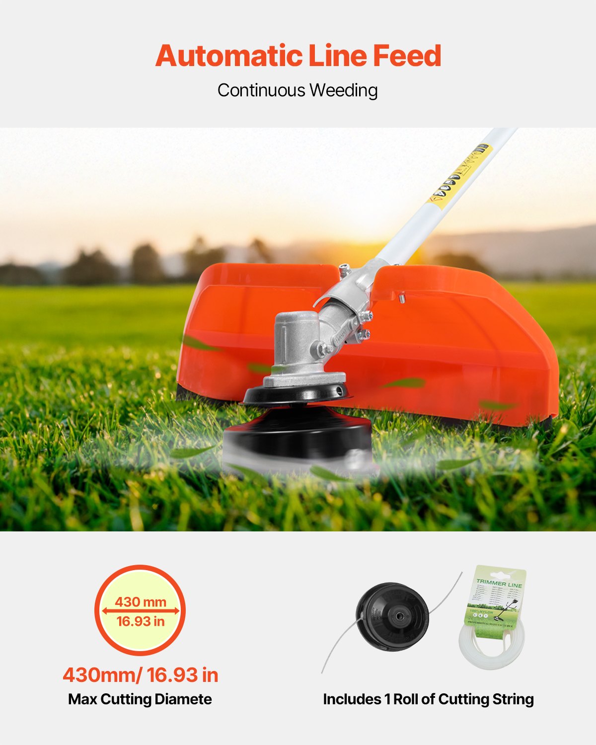 VEVOR Cordless String Trimmer 16.9