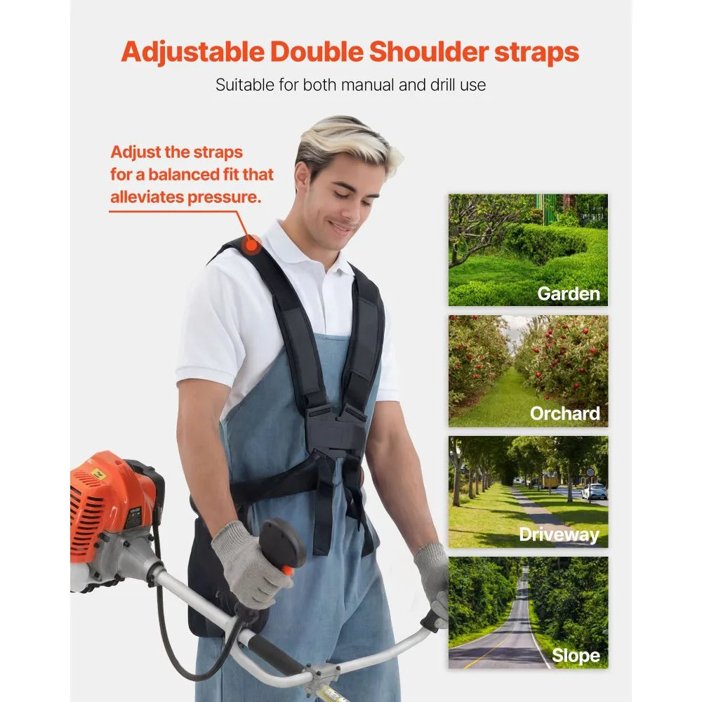 52cc Gas Powered String Trimmer & Brush Cutter with 17