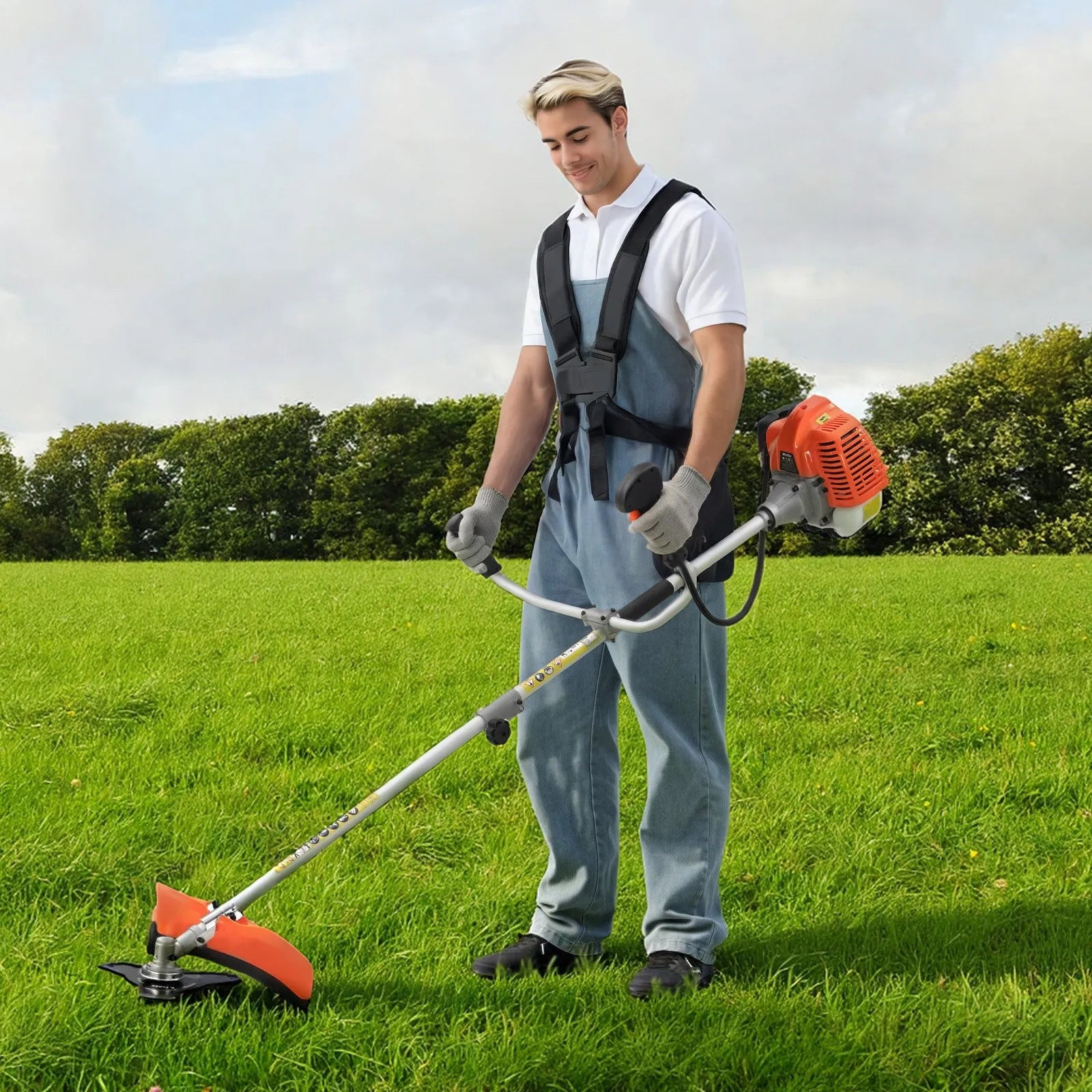 52cc Gas Powered String Trimmer & Brush Cutter with 17