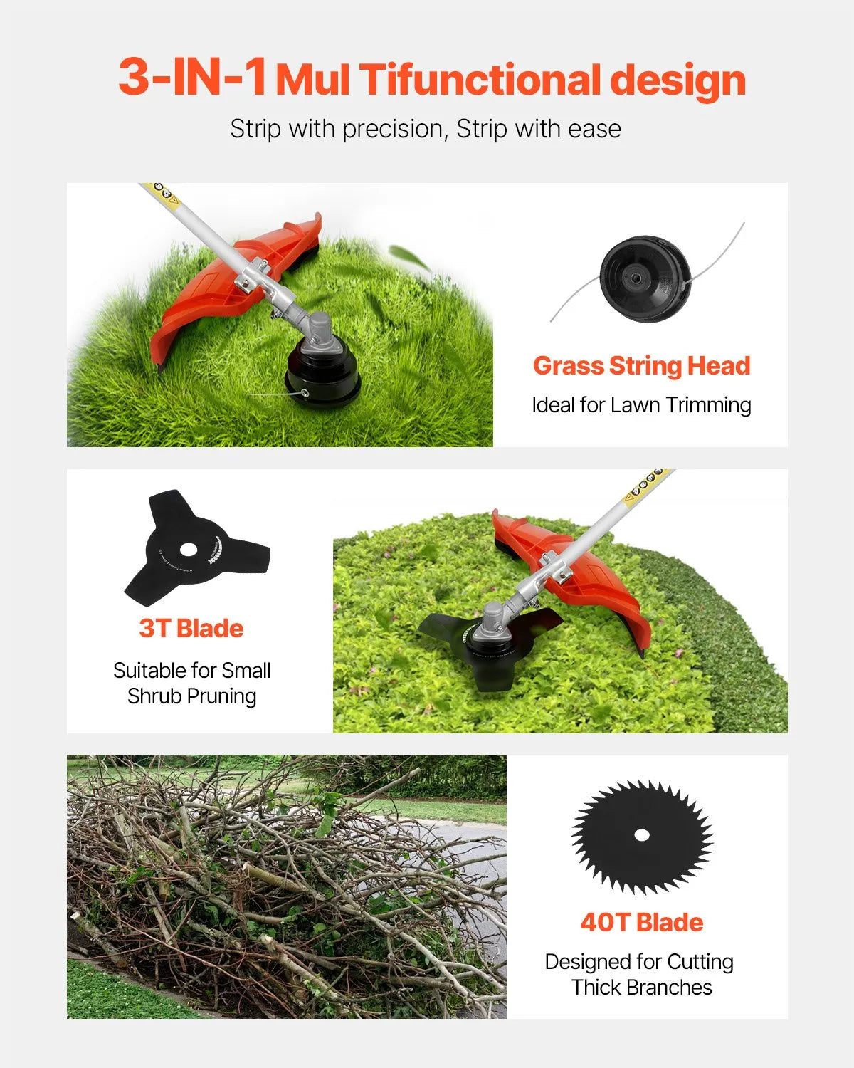 VEVOR Cordless String Trimmer 16.9