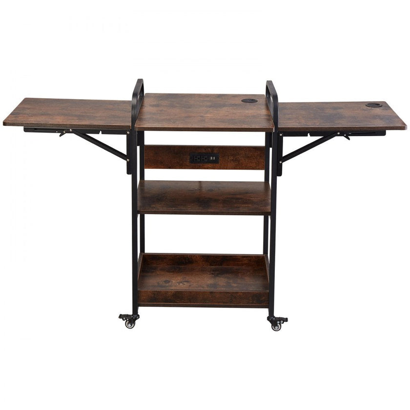 VEVOR Heat Press Table with Charging Station 3 Tier Movable Heat Press Stand