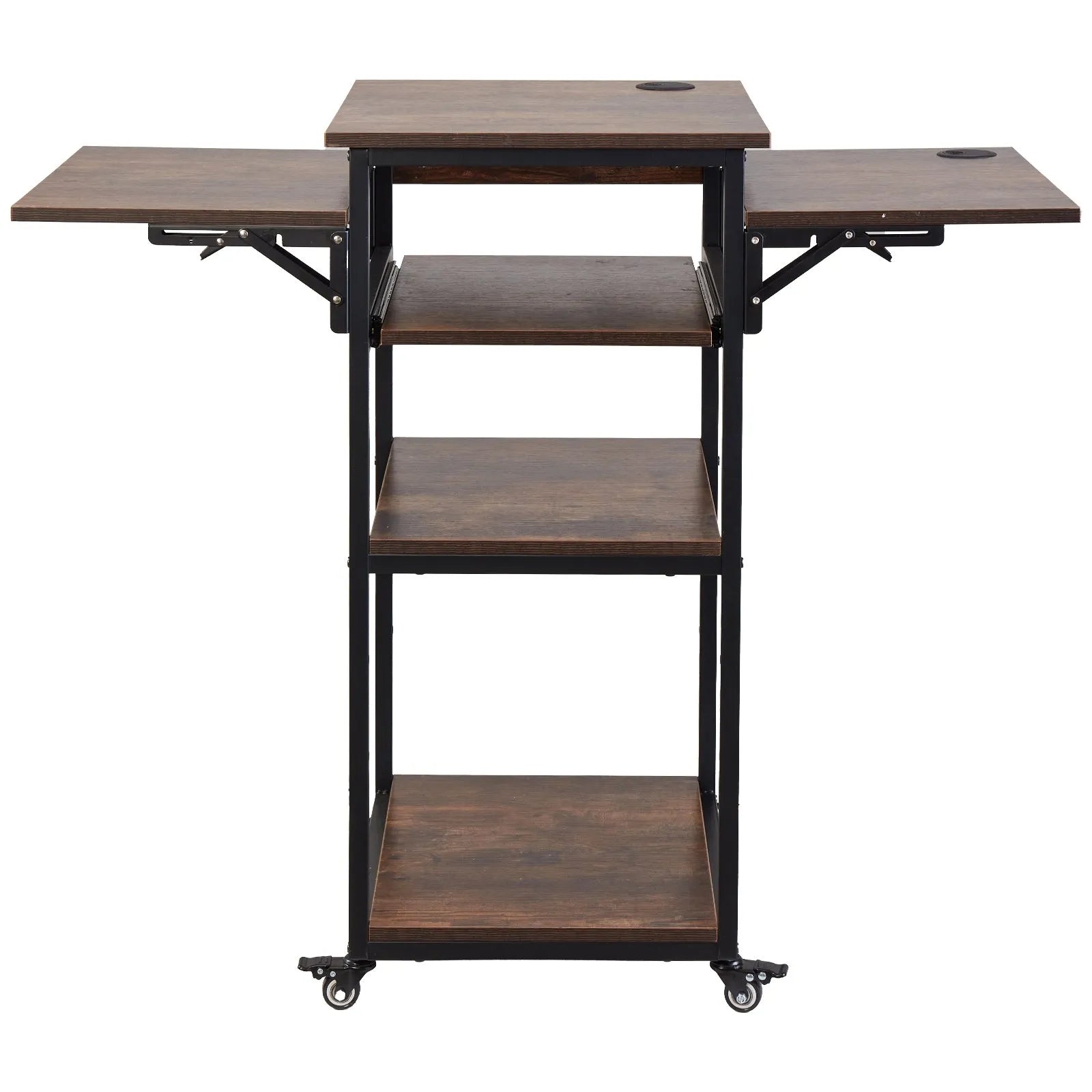 VEVOR Heat Press Table with Charging Station 4 Tier Movable Heat Press Stand