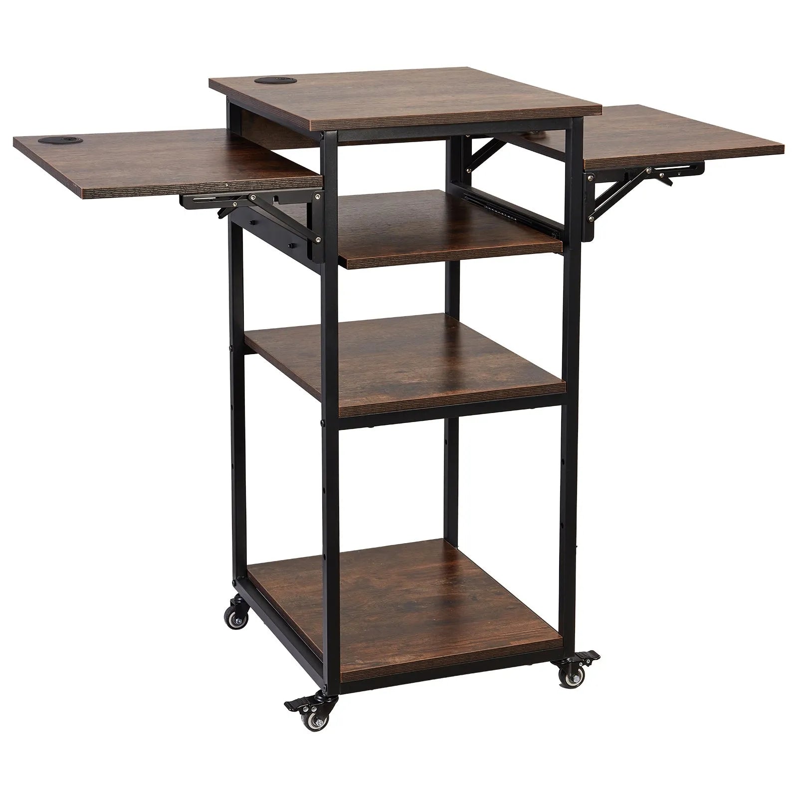 VEVOR Heat Press Table with Charging Station 4 Tier Movable Heat Press Stand
