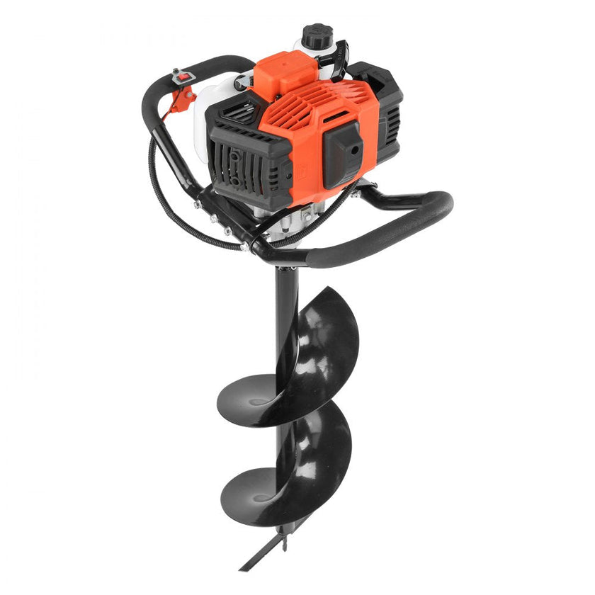 VEVOR Post Hole Digger, 52cc 1450W Auger Post Hole digger, Gas Powered Earth Digger with Two Earth Auger Drill Bit 6