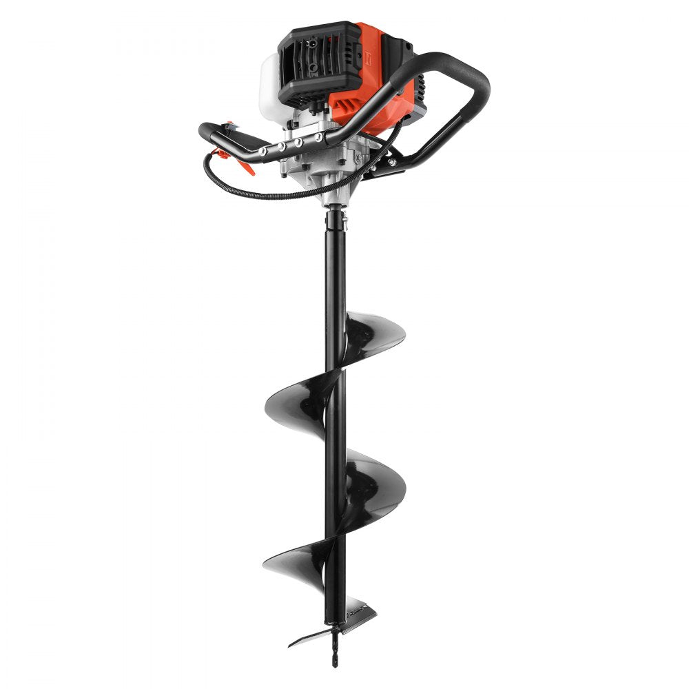 VEVOR Post Hole Digger, 52cc 1450W Auger Post Hole digger, Gas Powered Earth Digger with Two Earth Auger Drill Bit 6