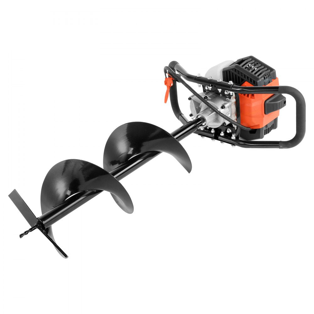 VEVOR Post Hole Digger, 52cc 1450W Auger Post Hole digger, Gas Powered Earth Digger with Two Earth Auger Drill Bit 6