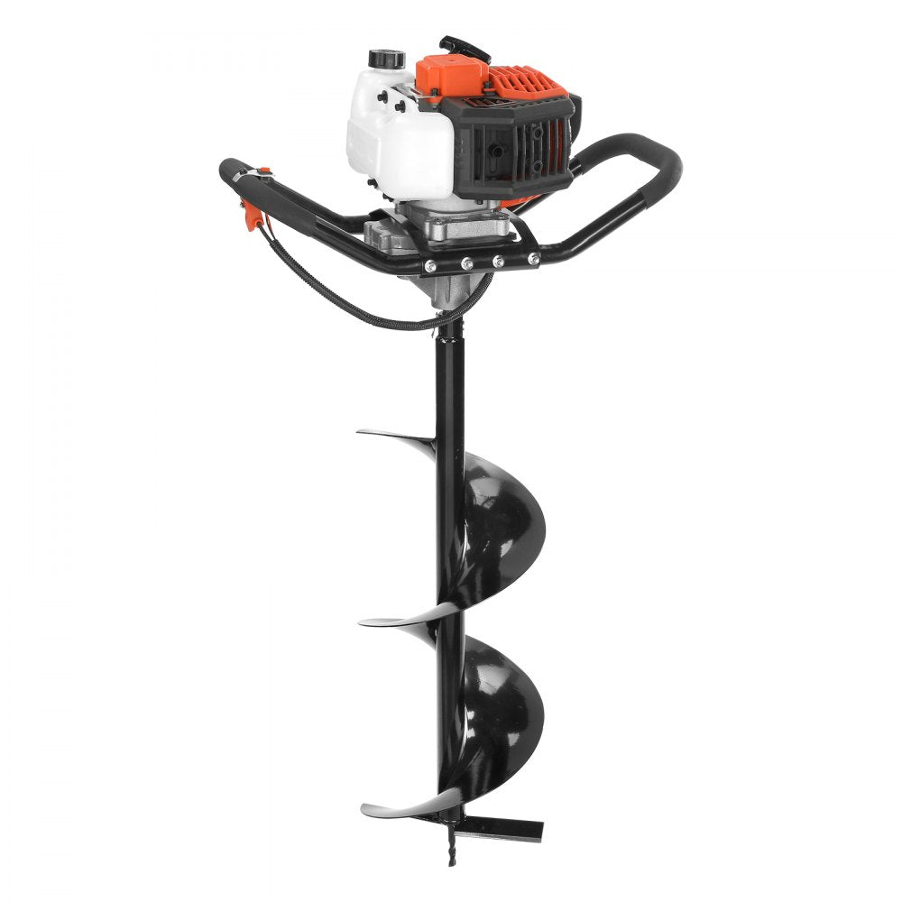 VEVOR Post Hole Digger, 52cc 1450W Auger Post Hole digger, Gas Powered Earth Digger with Two Earth Auger Drill Bit 6