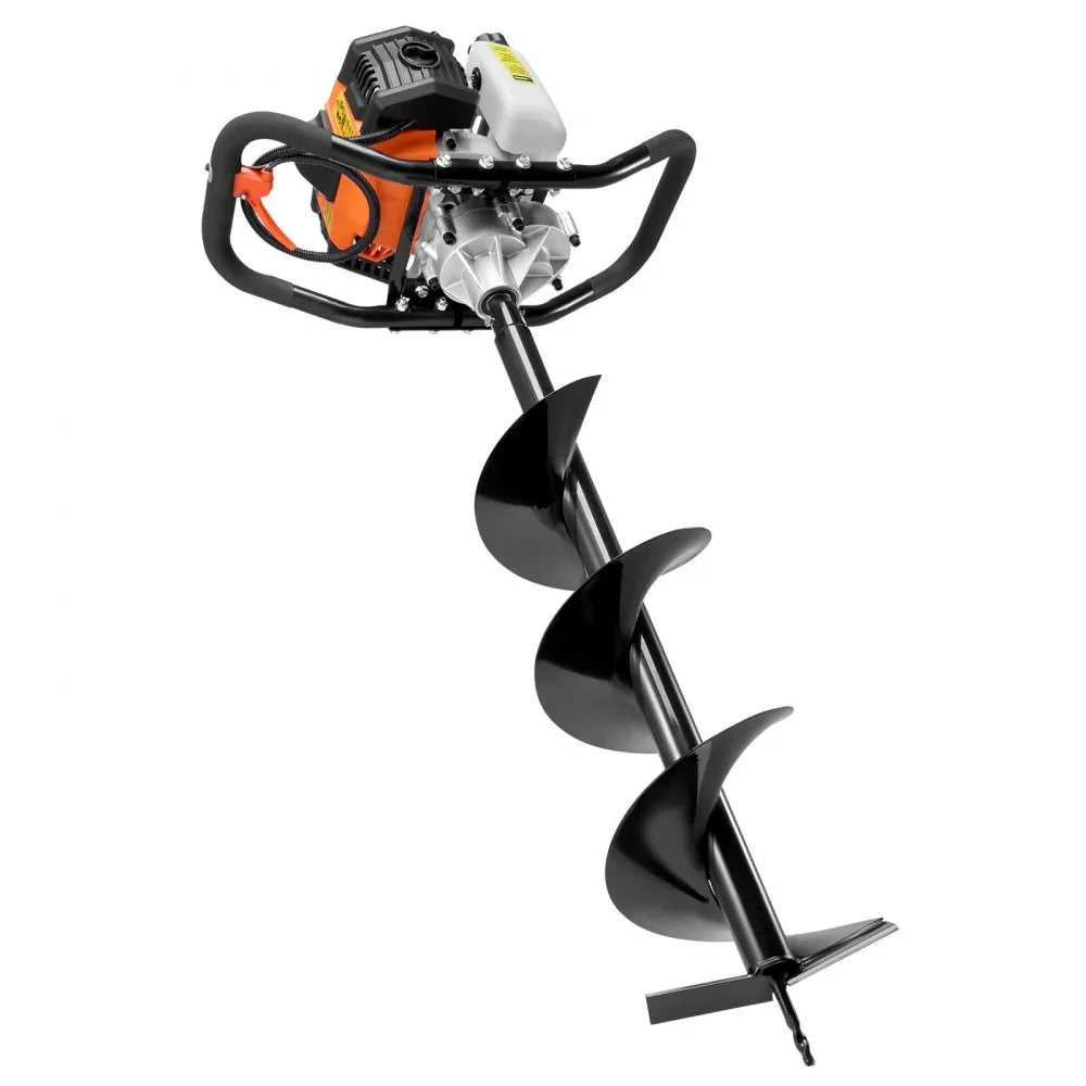 VEVOR Gas Post Hole Digger 52CC 1450W with 8” Drill Bits & 1 Extension Rod