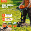 VEVOR Post Hole Digger Gas Powered, 63CC 2400W Earth Auger, Gas Auger with 8” Auger Drill Action Design Bits & 1 Extension Rod, Post Fence Hole Digger for Farmland Garden Plant, Orange+Black