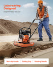 VEVOR Plate Compactor 7.0 HP Engine 432 sq. in Plate 5400 RPM Ground Compactor