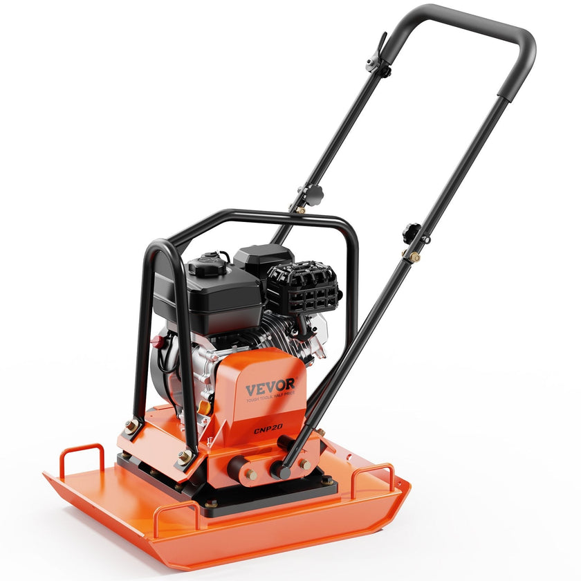 VEVOR Plate Compactor 7.0 HP Engine 432 sq. in Plate 5400 RPM Ground Compactor
