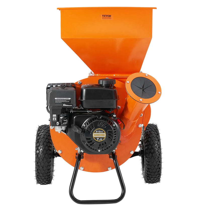 VEVOR Wood Chipper Shredder Mulcher 7HP Heavy Duty Gas Powered 3” 212cc 4.1 kW