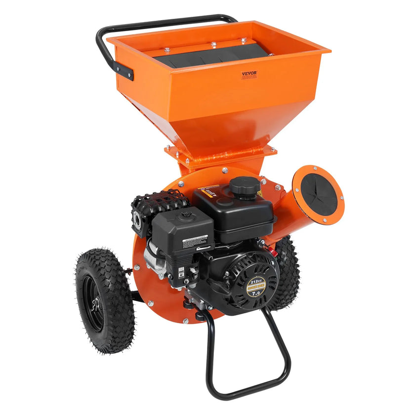 VEVOR Wood Chipper Shredder Mulcher 7HP Heavy Duty Gas Powered 3” 212cc 4.1 kW