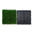 VEVOR Artifical Grass Tiles Interlocking Turf Deck Set, 18 Pack - 12