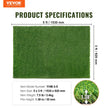 VEVOR Artifical Grass, 3 x 5 ft Rug Green Turf, 1.38
