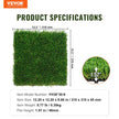 VEVOR Artifical Grass Tiles Interlocking Turf Deck Set, 9 Pack - 12