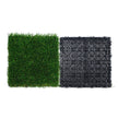 VEVOR Artifical Grass Tiles Interlocking Turf Deck Set, 9 Pack - 12