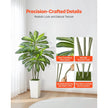 5FT Artificial Dracaena Tree with White Tall Planter – Realistic Faux Tropical Floor Plant for Home & Office