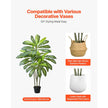 5FT Artificial Dracaena Tree with White Tall Planter – Realistic Faux Tropical Floor Plant for Home & Office