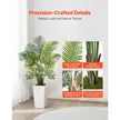 4FT Artificial Areca Palm Trees with White Tall Planters – 2 Pack Realistic Faux Tropical Floor Plants for Home & Office
