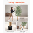 6FT Artificial Ficus Tree with Black Pot – Realistic Faux Indoor Decorative Plant for Home & Office