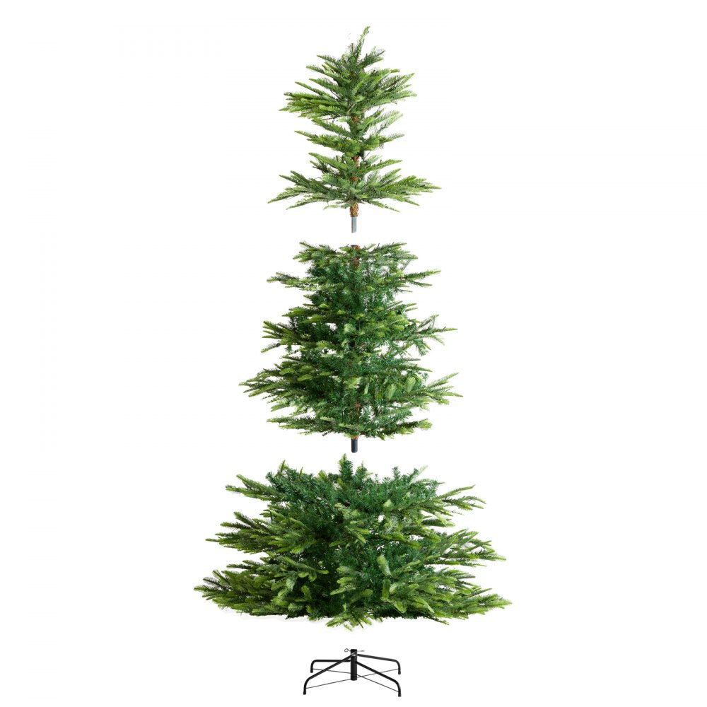 VEVOR Christmas Tree 7.5ft Prelit Artificial Tree with 700 White LEDs 1319 Tips