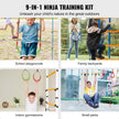VEVOR Ninja Warrior Obstacle Course for Kids, 2 x 50 ft Weatherproof Slacklines, 500lbs Weight Capacity Monkey Line, Outdoor Playset Equipment, Backyard Toys Training Equipment Set with 12 Obstacles