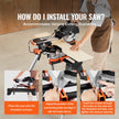 VEVOR Miter Saw Stand 330lbs Load Capacity Steel 29.1