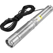 VEVOR Deep Well Submersible Pump, 1HP/750W 115V/60Hz, 37GPM Flow 207 ft Head, with 33 ft Electric Cord, 4 inch Stainless Steel Water Pumps for Industrial, Irrigation & Home Use, IP68 Waterproof Grade