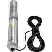 VEVOR Deep Well Submersible Pump, 1HP/750W 115V/60Hz, 37GPM Flow 207 ft Head, with 33 ft Electric Cord, 4 inch Stainless Steel Water Pumps for Industrial, Irrigation & Home Use, IP68 Waterproof Grade