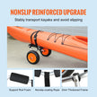 VEVOR Heavy Duty Kayak Cart, 250lbs Load Capacity, Foldable Canoe Trolley Cart with 10'' Solid Tires, Nonslip Support Foot & Tie-Down Strap, for Kayaks Canoes Paddleboards Float Mats Jon Boats