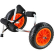 VEVOR Heavy Duty Kayak Cart, 250lbs Load Capacity, Foldable Canoe Trolley Cart with 10'' Solid Tires, Nonslip Support Foot & Tie-Down Strap, for Kayaks Canoes Paddleboards Float Mats Jon Boats