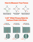 VEVOR Chain Link Fence Privacy Slats Double-Wall with Wings for 4' High Fence
