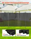 VEVOR Chain Link Fence Privacy Slats Double-Wall with Wings for 8' High Fence