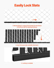 VEVOR Chain Link Fence Privacy Slats Double-Wall with Wings for 6' High Fence